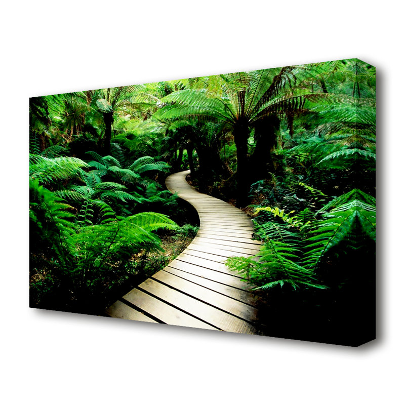 East Urban Home Rainforest Walk Forest Canvas Print Wall Art Wayfair
